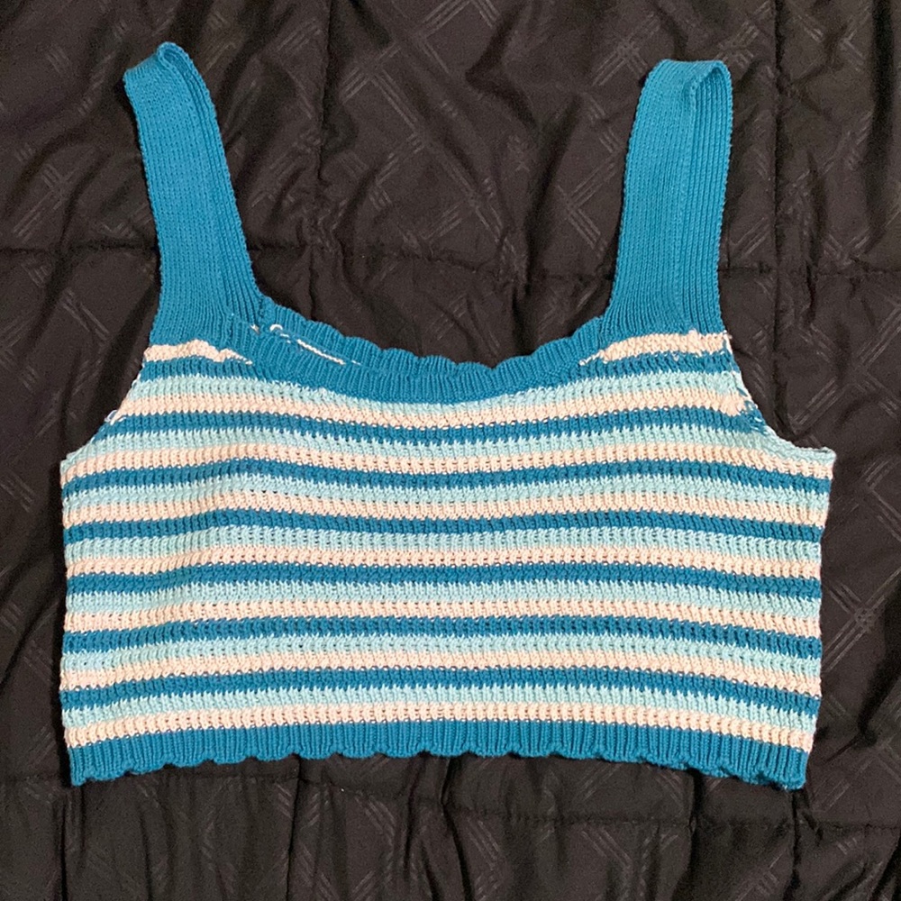 Wild Fable Striped Knit Crop Top